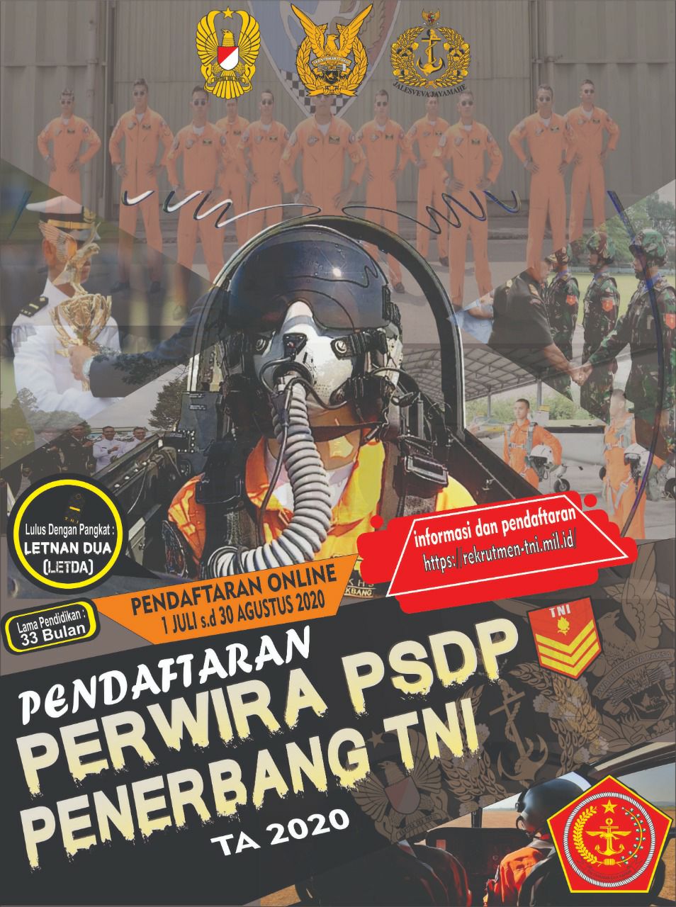 PENDAFTARAN PERWIRA PSDP PENERBANG TNI 2020